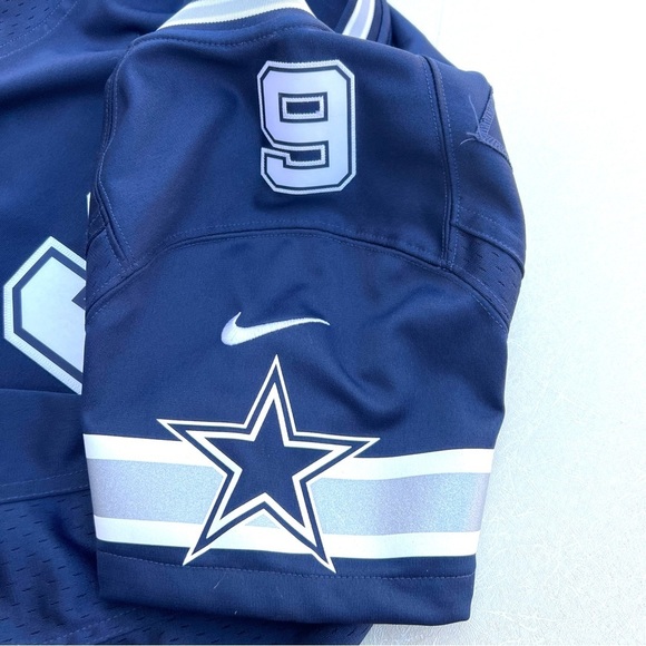 NFL Dallas Cowboys Tony Romo Blue Jersey Nike On Field Youth Medium - Picture 3 of 6